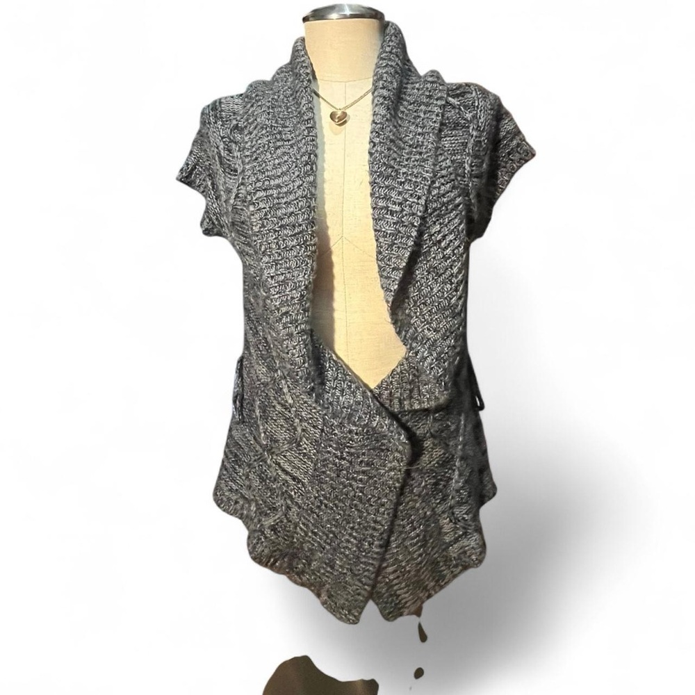 Maurices Charcoal Women's Short Sleeve Cardigan